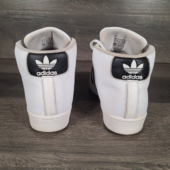 Adidas Pro Model S85956 High Top White/Black Men’s Size 9 - Picture 8 of 11